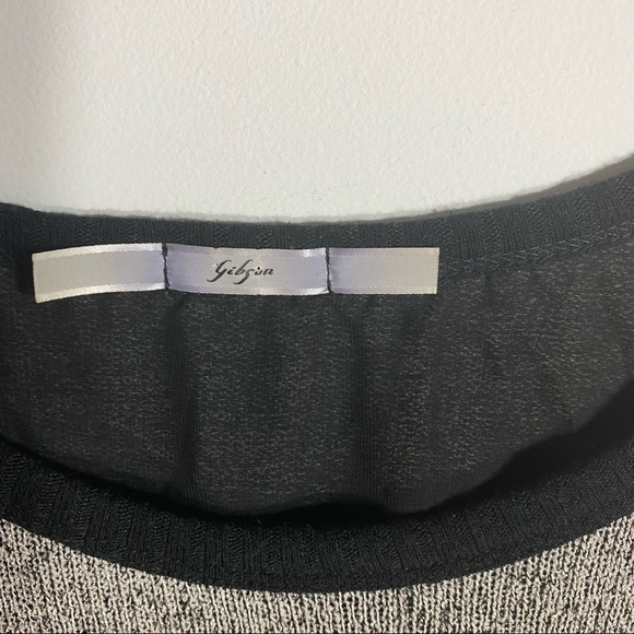 Gibson Faux Wrap Back Blouse Black White Gray Women’s 2X - Picture 4 of 8